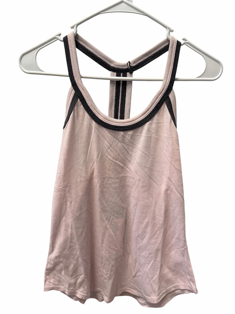 Chaser Racerback Swing Tank Top Pink Black Trim Women’s Small Soft Stretch NWT